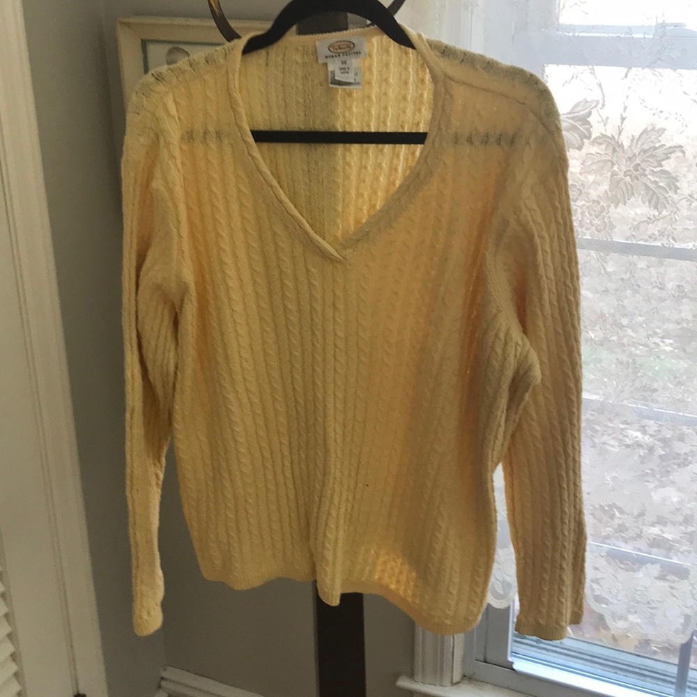 Talbots yellow sweater. NWOT. 3X